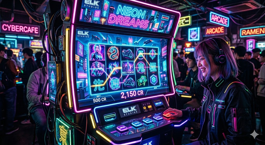 You are currently viewing Neon Dreams dari ELK Studios: Ketika Dunia Cyberpunk Diubah Menjadi Mesin Slot yang Terasa Hidup
